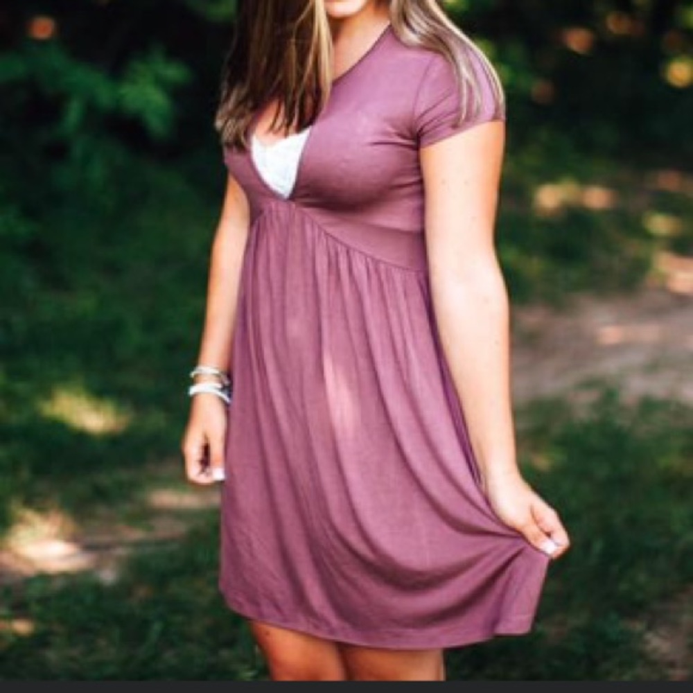 Soft cut out pale pink dress